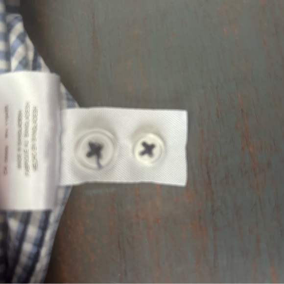 ➕Report Collection Navy and White Checkered Shirt stretch material long sleeves - Picture 7 of 10